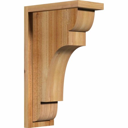 Ekena Millwork New Brighton Rough Sawn Corbel w/Backplate, Western Red Cedar, 6"W x 12"D x 20"H COR06X12X20NEB01RWR